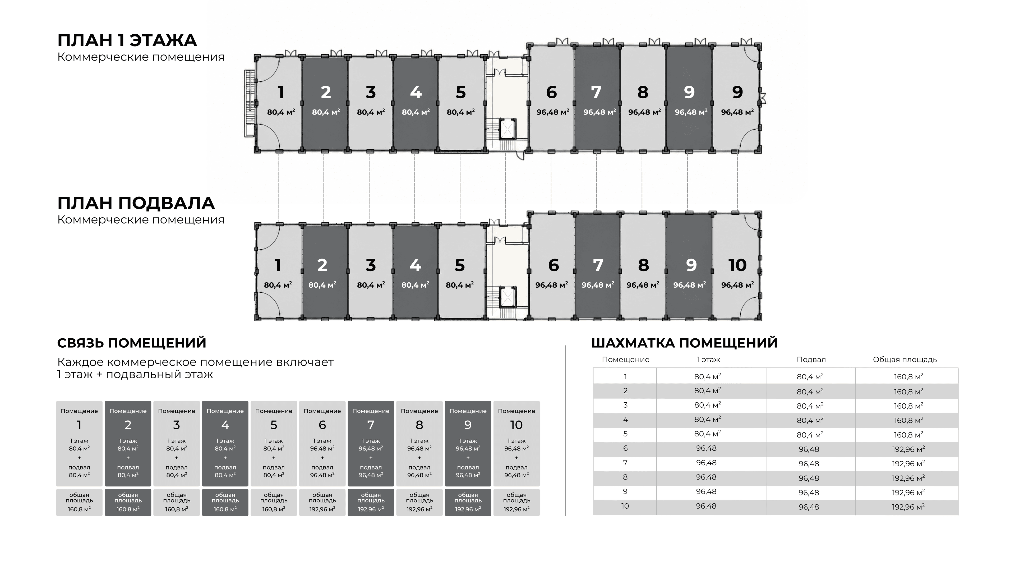 БЦ Q — план 0 и 1 этажа